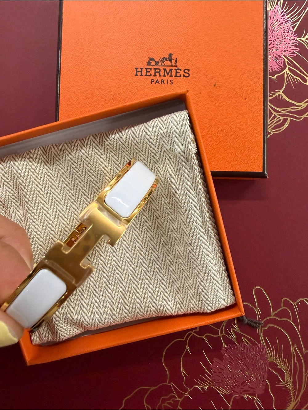 Hermès Gold-Plated Cuff Bracelet - Picture 3 of 7